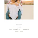 "Let the Adventure begin" - Save the Dates in Latte by Heather Francisco - Detail