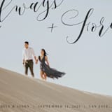 "Always & Forever" - Save the Dates in Charcoal by Heather Buchma - Detail