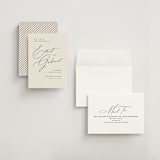 "Scripted Names" - Save the Dates in Ecru by Hooray Creative - Assembled