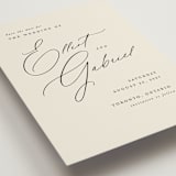 "Scripted Names" - Save the Dates in Ecru by Hooray Creative - Detail