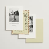 "Love Rests in a Garden" - Save the Dates in Oat by Helena Vitto - Back of Card Options