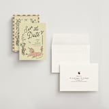 "Love Rests in a Garden" - Save the Dates in Oat by Helena Vitto - Assembled