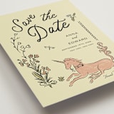 "Love Rests in a Garden" - Save the Dates in Oat by Helena Vitto - Detail