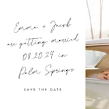 "Palm Springs" - Save the Dates in Onyx by Sarah Curry - Detail