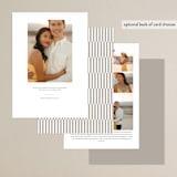"Modern Stack" - Save the Dates in Cotton by Michelle Taylor - Back of Card Options
