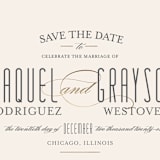 "Hyde Park" - Save the Dates in Soft Ivory by Meagan Christensen - Detail
