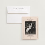 "Monogramed" - Save the Dates in Blush by Susan Moyal - Save the Date with Envelope