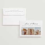 "Triptych" - Save the Dates in Onyx by Genna Blackburn - Save the Date with Envelope