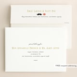 "Stache + Kiss" - Save the Dates in Crème by Penelope Poppy - FREE Recipient Addressing