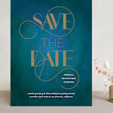 "Gilded Elegance" - Save the Dates in Peacock by Simona Camp - Front