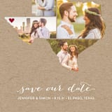"Texas Love Location" - Save the Dates in Kraft by Heather Buchma - Detail