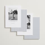 "In Line" - Save the Dates in Noir by Tamara Hilje - Back of Card Options