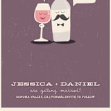 "Little Wine Charmers" - Save the Dates in Plum by Nam Bourassa - Detail