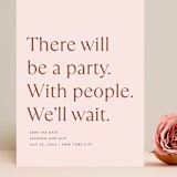 "There Will Be a Party" - Save the Dates in Terracotta by Amy Payne - Front