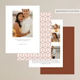 "There Will Be a Party" - Save the Dates in Terracotta by Amy Payne - Back of Card Options