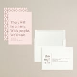 "There Will Be a Party" - Save the Dates in Terracotta by Amy Payne - Assembled