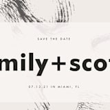 "Brush Strokes" - Save the Dates in Onyx by Joyce Pinheiro - Detail