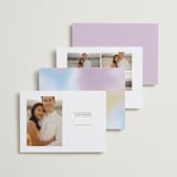 "Rainbow Haze" - Save the Dates in Lavender by Katie Zimpel - Back of Card Options