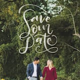 "Brushed" - Save the Dates in Pearl by Amy Payne - Detail