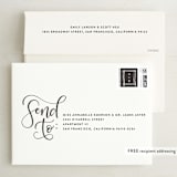 "Brushed" - Save the Dates in Pearl by Amy Payne - FREE Recipient Addressing
