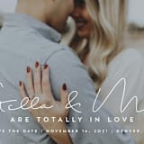 "totally in love" - Save the Dates in Cotton by Lori James - Detail