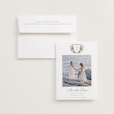 "watercolor flowers crest" - Save the Dates in Moss by Cass Loh - Save the Date with Envelope