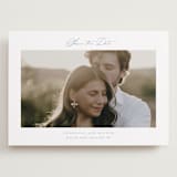 "Modern Air" - Save the Dates in Dusty Blue by Stacey Meacham - Front