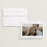 "Modern Air" - Save the Dates in Dusty Blue by Stacey Meacham - Save the Date with Envelope
