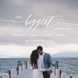 "Our Biggest Adventure" - Save the Dates in Almost Blush by Kate Ross - Detail