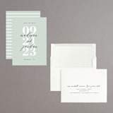 "type on type" - Save the Dates in Sage by Sarah Curry - Assembled