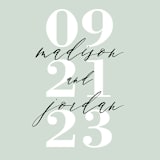 "type on type" - Save the Dates in Sage by Sarah Curry - Detail