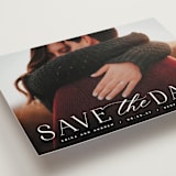 "Classic Serif" - Save the Dates in Dove by Hooray Creative - Detail