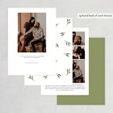 "Botanical Beauty" - Save the Dates in Sage by Paula Pecevich - Back of Card Options