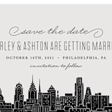 "Big City - Philadelphia" - Save the Dates in Light Taupe by Hooray Creative - Detail