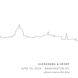 "Love in the City - Washington DC" - Save the Dates in Petal by Erin Deegan - Detail