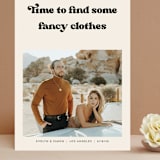 "Fancy Clothes" - Save the Dates in Ivory by GeekInk Design - Front