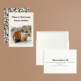 "Fancy Clothes" - Save the Dates in Ivory by GeekInk Design - Assembled