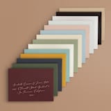 "Fancy Clothes" - Save the Dates in Ivory by GeekInk Design - Colored Envelopes Available