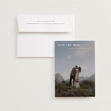 "Typographic Header" - Save the Dates in Cotton by Stacey Meacham - Save the Date with Envelope