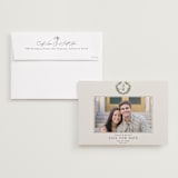 "Classic monogram" - Save the Dates in Ecru by Susan Moyal - Save the Date with Envelope