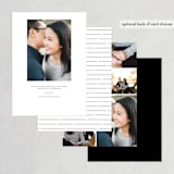 "Editorially" - Save the Dates in Tuxedo by Everett Paper Goods - Back of Card Options