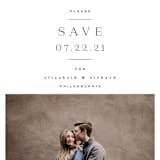 "Editorially" - Save the Dates in Tuxedo by Everett Paper Goods - Detail