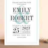 "Wed in Type" - Save the Dates in Sky by Ariel Rutland - Front