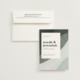 "lovely layers" - Save the Dates in Charcoal by Carrie Moradi - Save the Date with Envelope