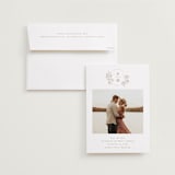 "Monogrammed" - Save the Dates in Taupe by Chris Griffith - Save the Date with Envelope