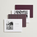 "Engraved names" - Save the Dates in Burgundy by Stacey Meacham - Back of Card Options