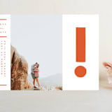 "The Exclamation" - Save the Dates in Persimmon by Yours Madly - Front