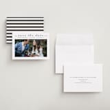 "Simple Elegant" - Save the Dates in Charcoal by Chasity Smith - Assembled