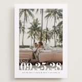 "Malibu Dreams" - Save the Dates in Linen by Ashley Cuccio - Front