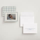 "Gingham Border" - Save the Dates in Indigo by Hannah Bowman - Assembled